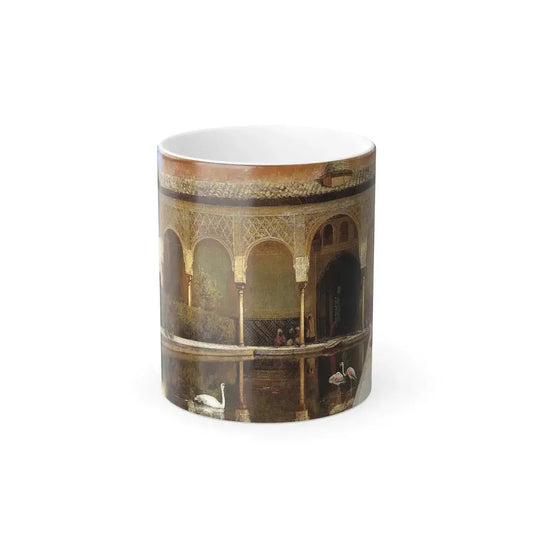 Edwin Lord Weeks (1849-1903) A Court in The Alhambra in the Time of the Moors - Oil on canvas 1876 - Color Changing Mug 11oz 11oz - Go Mug Yourself