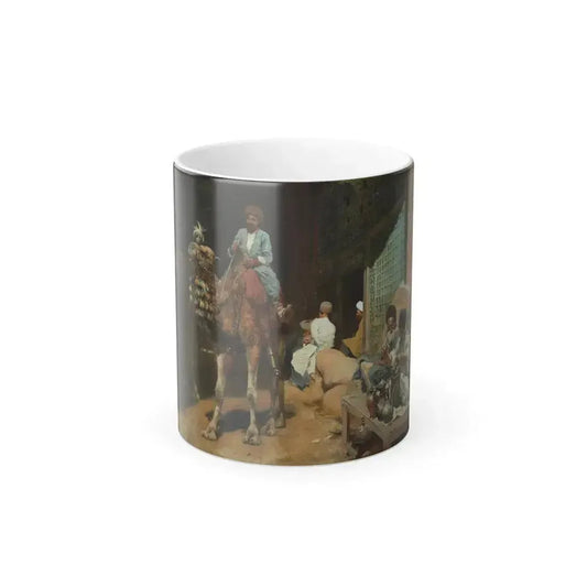 Edwin Lord Weeks (1849-1903) A Market in Ispahan - Oil on Canvas - Color Changing Mug 11oz 11oz - Go Mug Yourself