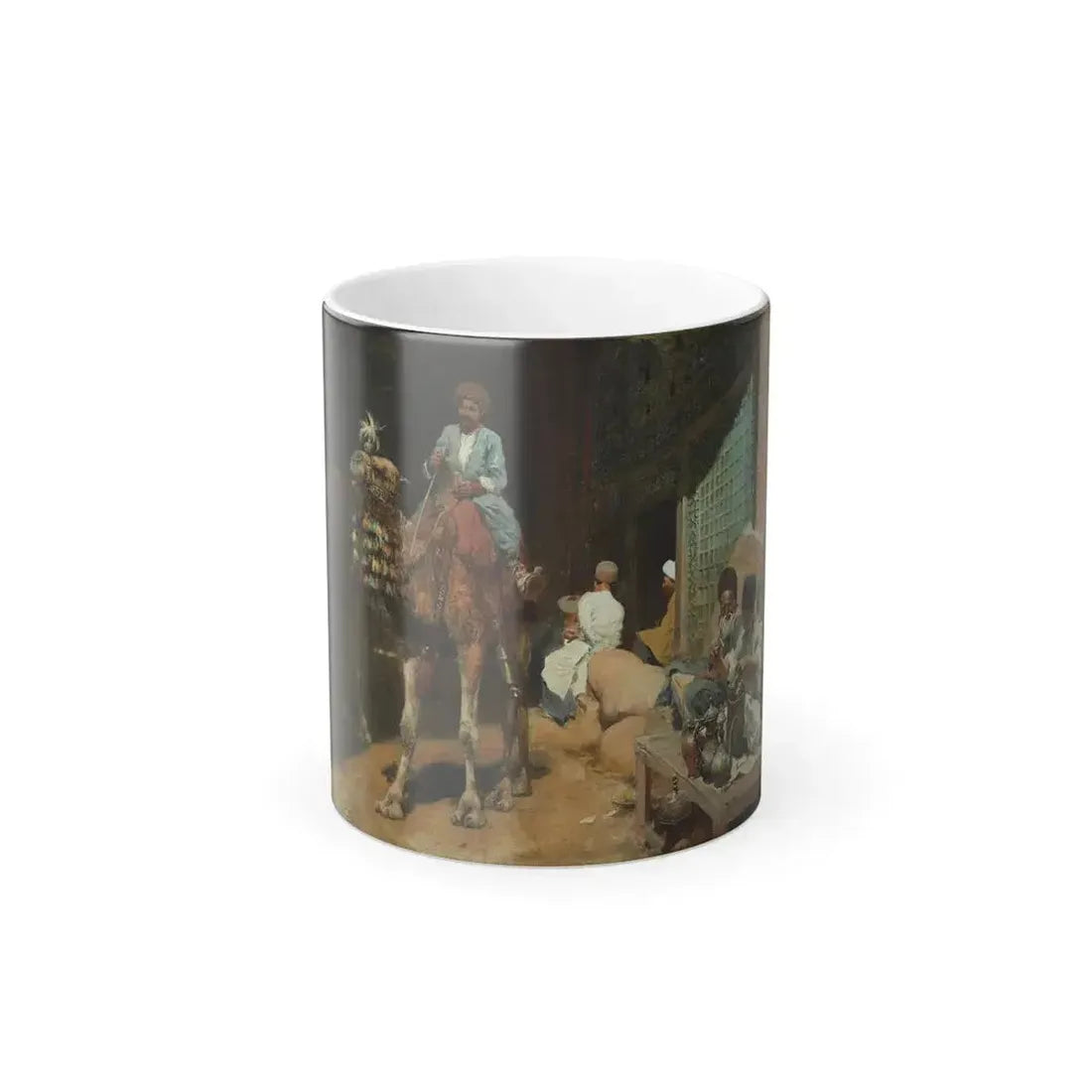 Edwin Lord Weeks (1849-1903) A Market in Ispahan - Oil on Canvas - Color Changing Mug 11oz 11oz - Go Mug Yourself