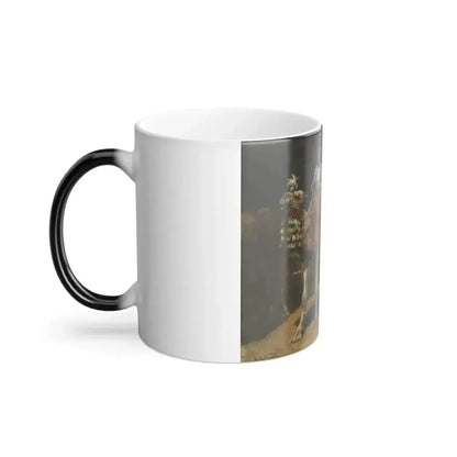 Edwin Lord Weeks (1849-1903) A Market in Ispahan - Oil on Canvas - Color Changing Mug 11oz - Go Mug Yourself