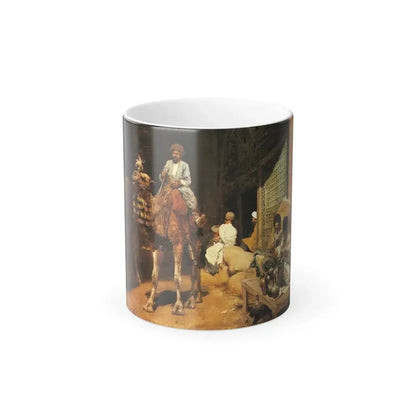 Edwin Lord Weeks (1849-1903) A Marketplace in Ispahan - oil on canvas - Color Changing Mug 11oz 11oz - Go Mug Yourself