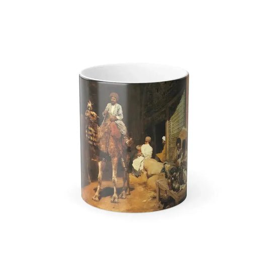 Edwin Lord Weeks (1849-1903) A Marketplace in Ispahan - oil on canvas - Color Changing Mug 11oz 11oz - Go Mug Yourself