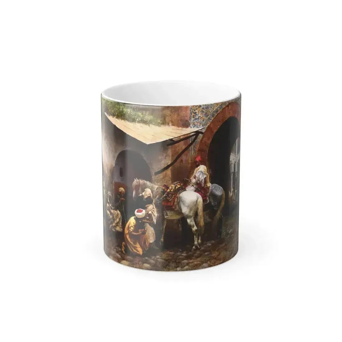 Edwin Lord Weeks (1849-1903) A Moorish Blacksmith - oil on canvas - Color Changing Mug 11oz 11oz - Go Mug Yourself