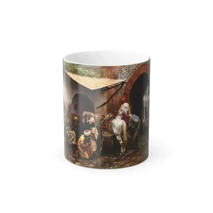 Edwin Lord Weeks (1849-1903) A Moorish Blacksmith - oil on canvas - Color Changing Mug 11oz 11oz - Go Mug Yourself