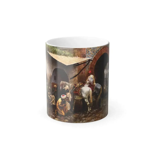 Edwin Lord Weeks (1849-1903) A Moorish Blacksmith - oil on canvas - Color Changing Mug 11oz 11oz - Go Mug Yourself