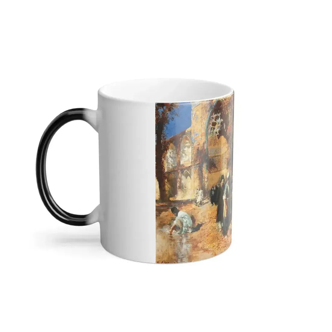 Edwin Lord Weeks (1849-1903) A Persian Cafe - oil on canvas - Color Changing Mug 11oz - Go Mug Yourself