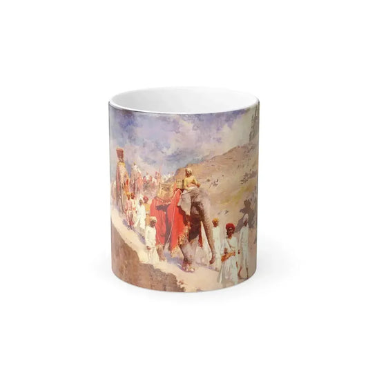 Edwin Lord Weeks (1849-1903) An Indian Hunting Party - oil on canvas - Color Changing Mug 11oz 11oz - Go Mug Yourself