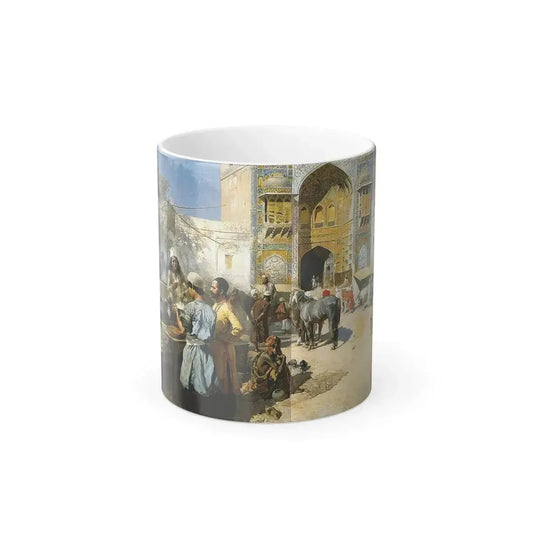 Edwin Lord Weeks (1849-1903) An Open-Air Restaurant, Lahore - oil on canvas c1889 - Color Changing Mug 11oz 11oz - Go Mug Yourself