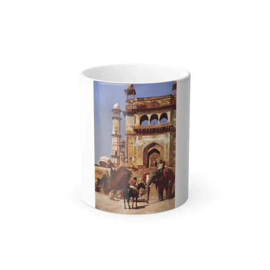 Edwin Lord Weeks (1849-1903) Before A Mosque - Oil on canvas 1883 - Color Changing Mug 11oz 11oz - Go Mug Yourself