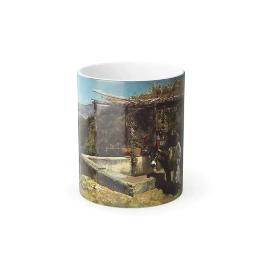 Edwin Lord Weeks (1849-1903) By the Well - oil on canvas 1880 - Color Changing Mug 11oz 11oz - Go Mug Yourself