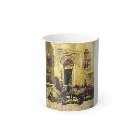 Edwin Lord Weeks (1849-1903) Entering the Mosque - oil on canvas c1885 - Color Changing Mug 11oz 11oz - Go Mug Yourself