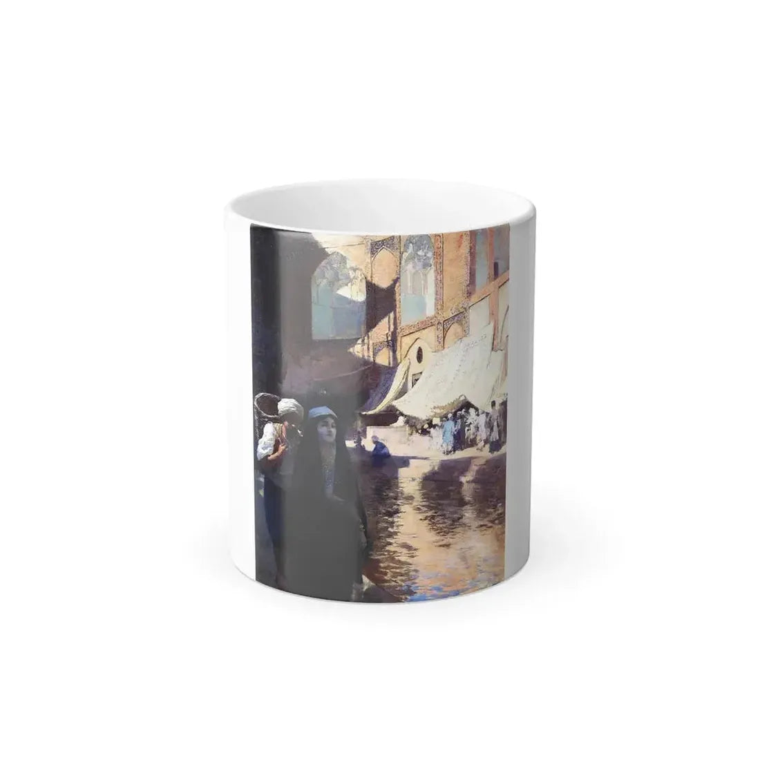 Edwin Lord Weeks (1849-1903) Entrance to the Grand Bazar at Ispahan - oil on canvas c1901 - Color Changing Mug 11oz 11oz - Go Mug Yourself