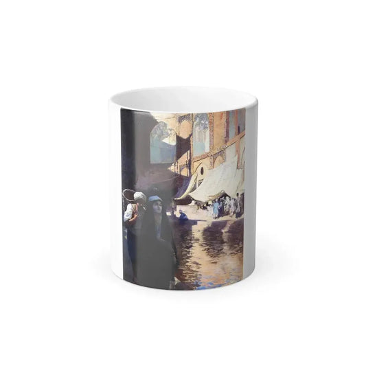 Edwin Lord Weeks (1849-1903) Entrance to the Grand Bazar at Ispahan - oil on canvas c1901 - Color Changing Mug 11oz 11oz - Go Mug Yourself