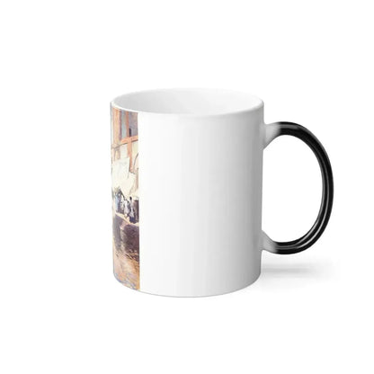 Edwin Lord Weeks (1849-1903) Entrance to the Grand Bazar at Ispahan - oil on canvas c1901 - Color Changing Mug 11oz - Go Mug Yourself