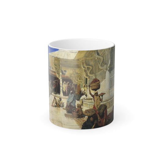 Edwin Lord Weeks (1849-1903) Festival at Fatehpur Sikri - oil on canvas c1885 - Color Changing Mug 11oz-11oz-Go Mug Yourself