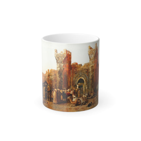 Edwin Lord Weeks (1849-1903) Gate of Shehal, Morocco - oil on canvas 1880 - Color Changing Mug 11oz-11oz-Go Mug Yourself