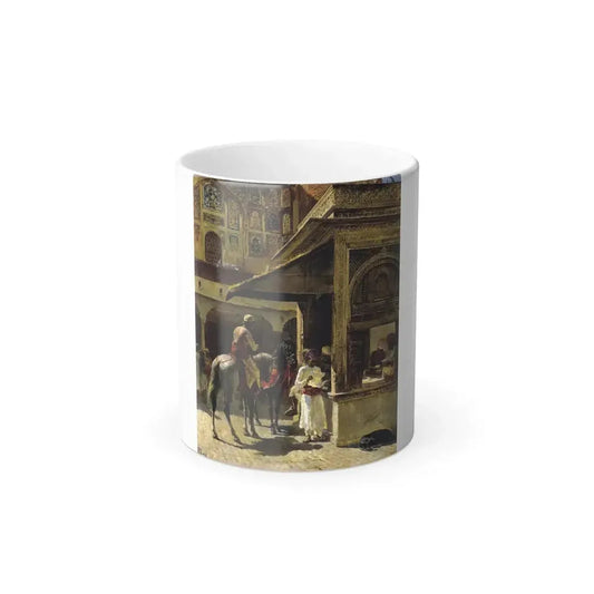 Edwin Lord Weeks (1849-1903) Hindu Merchants - oil on canvas - Color Changing Mug 11oz 11oz - Go Mug Yourself