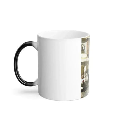 Edwin Lord Weeks (1849-1903) Leaving for the Hunt - oil on canvas - Color Changing Mug 11oz - Go Mug Yourself