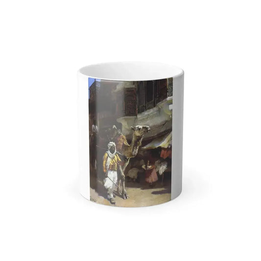 Edwin Lord Weeks (1849-1903) Man Leading a Camel - oil on canvas - Color Changing Mug 11oz 11oz - Go Mug Yourself
