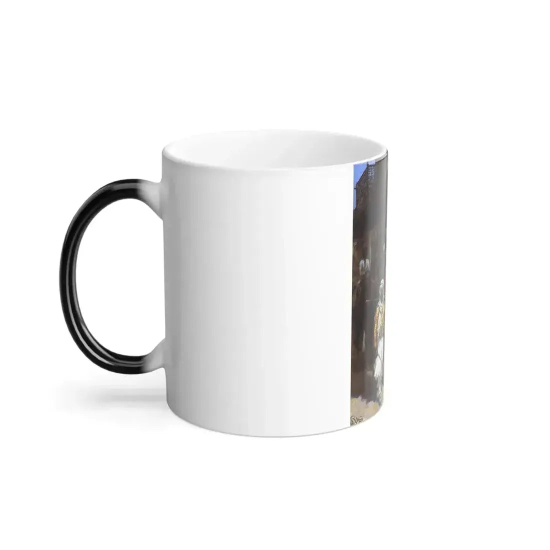 Edwin Lord Weeks (1849-1903) Man Leading a Camel - oil on canvas - Color Changing Mug 11oz - Go Mug Yourself