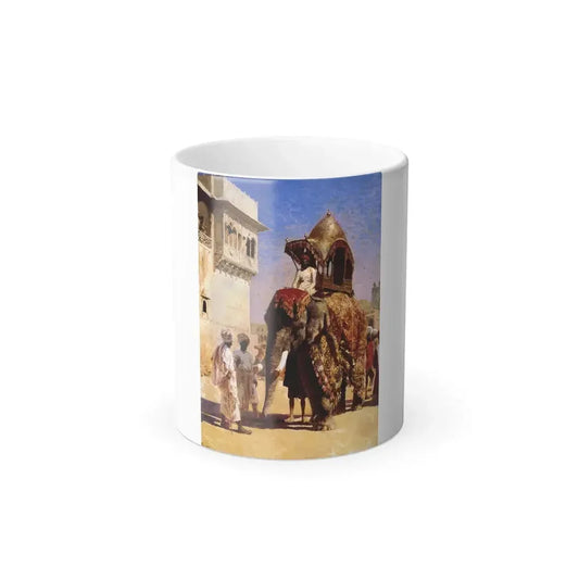 Edwin Lord Weeks (1849-1903) Mogul's Elephant - Oil on canvas 1 - Color Changing Mug 11oz 11oz - Go Mug Yourself