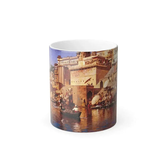 Edwin Lord Weeks (1849-1903) On The River Benares - Oil on canvas c1883 - Color Changing Mug 11oz 11oz - Go Mug Yourself