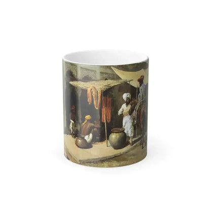 Edwin Lord Weeks (1849-1903) Outside an Indian Dye House - oil on canvas c1885 - Color Changing Mug 11oz 11oz - Go Mug Yourself