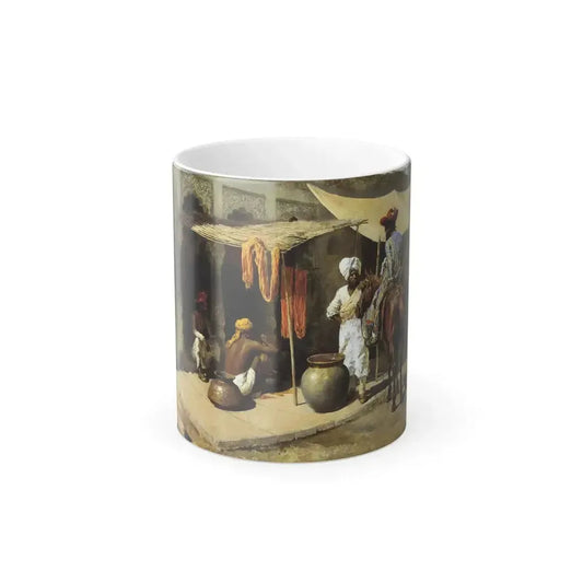 Edwin Lord Weeks (1849-1903) Outside an Indian Dye House - oil on canvas c1885 - Color Changing Mug 11oz 11oz - Go Mug Yourself
