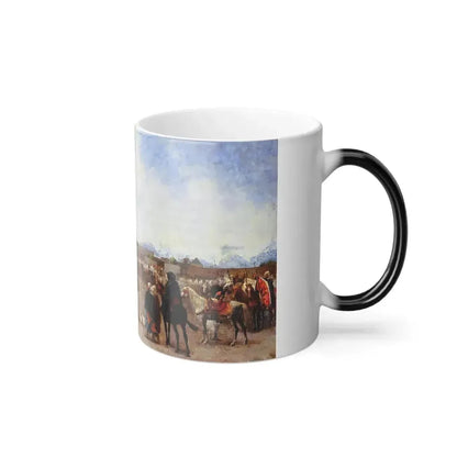Edwin Lord Weeks (1849-1903) Powder Play - City of Morocco, outside the Walls - oil on canvas c1880-1882 - Color Changing Mug 11oz - Go Mug Yourself