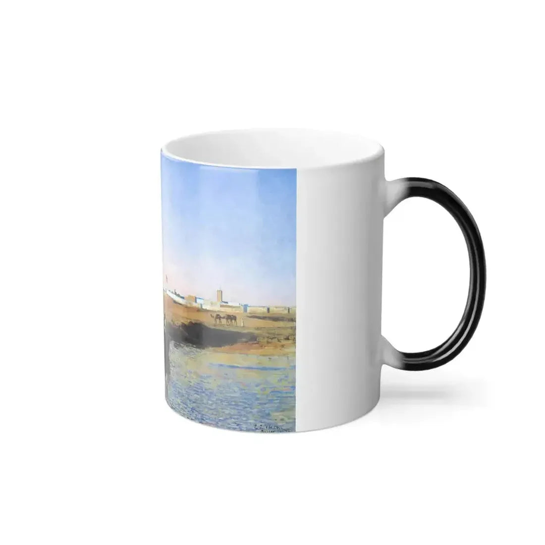 Edwin Lord Weeks (1849-1903) Scene at Sale, Morocco - oil on canvas 1879 - Color Changing Mug 11oz - Go Mug Yourself