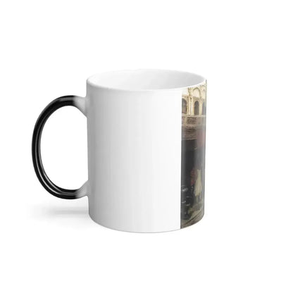 Edwin Lord Weeks (1849-1903) Street Scene in India - oil on canvas - Color Changing Mug 11oz - Go Mug Yourself