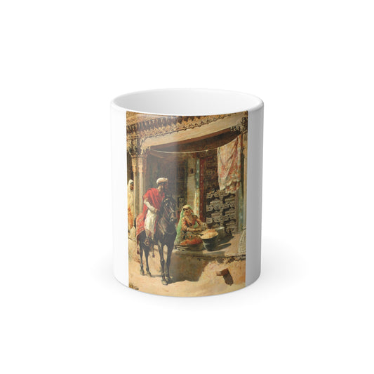 Edwin Lord Weeks (1849-1903) Street Vendor, Ahmedabad - oil on canvas c1885 - Color Changing Mug 11oz-11oz-Go Mug Yourself