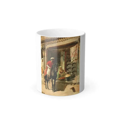Edwin Lord Weeks (1849-1903) Street Vendor, Ahmedabad - oil on canvas c1885 - Color Changing Mug 11oz 11oz - Go Mug Yourself