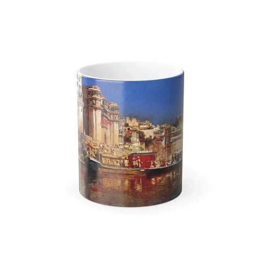 Edwin Lord Weeks (1849-1903) The Barge Of The Maharaja Of Benares - Oil on canvas c1883 - Color Changing Mug 11oz 11oz - Go Mug Yourself