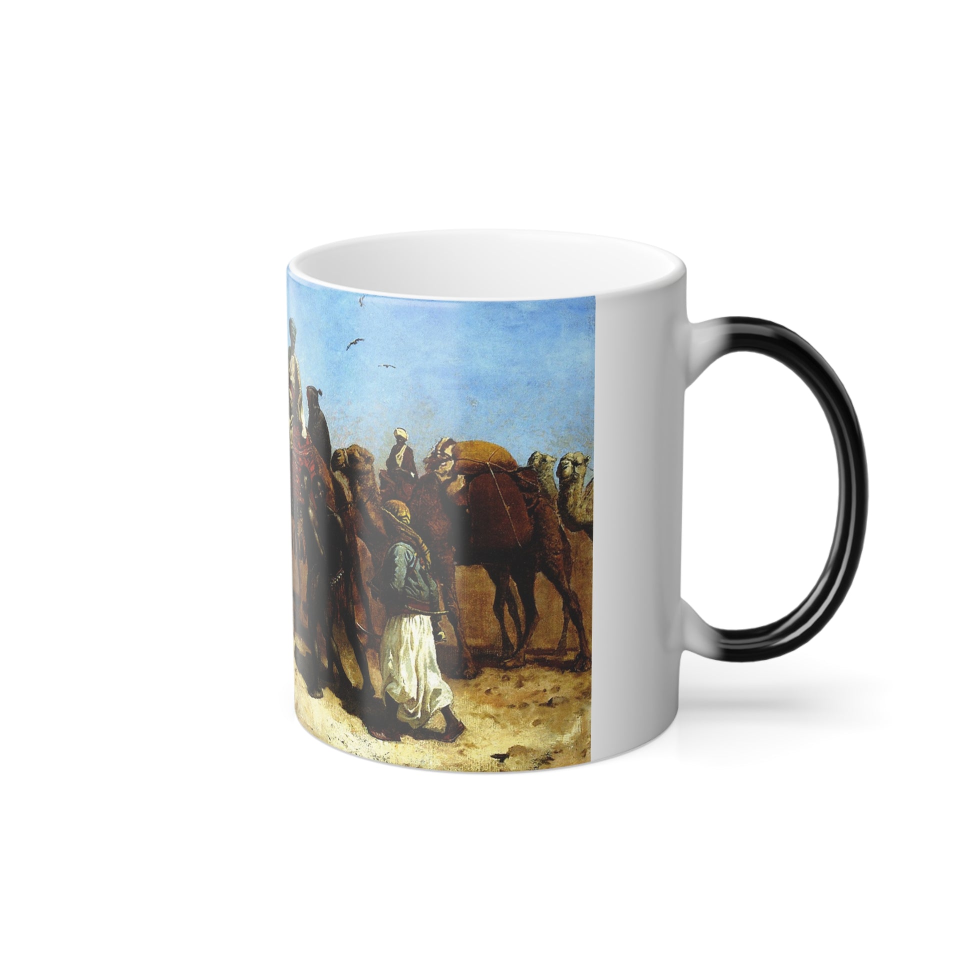 Edwin Lord Weeks (1849-1903) The Caravan - oil on canvas 1887 - Color Changing Mug 11oz-Go Mug Yourself