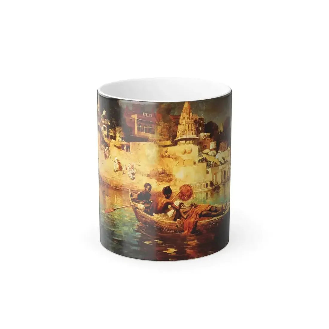 Edwin Lord Weeks (1849-1903) The Last Voyage%3a A Souvenir of the Ganges - oil on canvas 1884 - Color Changing Mug 11oz 11oz - Go Mug Yourself