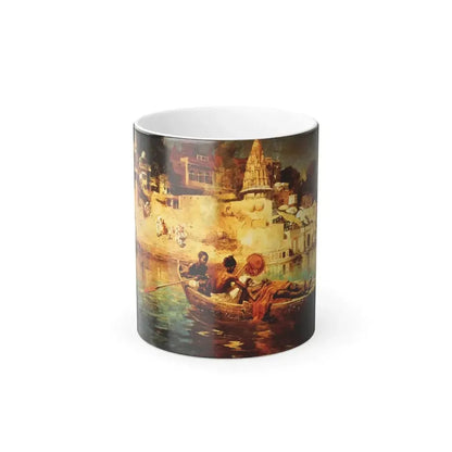 Edwin Lord Weeks (1849-1903) The Last Voyage%3a A Souvenir of the Ganges - oil on canvas 1884 - Color Changing Mug 11oz 11oz - Go Mug Yourself