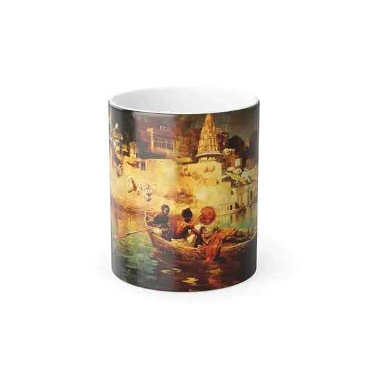 Edwin Lord Weeks (1849-1903) The Last Voyage%3a A Souvenir of the Ganges - oil on canvas 1884 - Color Changing Mug 11oz 11oz - Go Mug Yourself