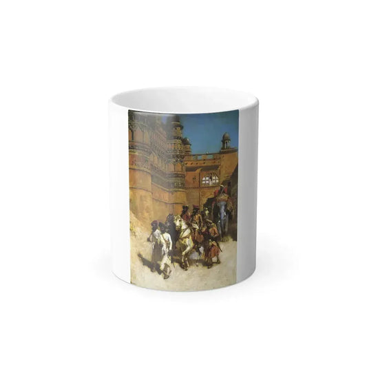 Edwin Lord Weeks (1849-1903) The Maharahaj of Gwalior Before His Palace - Oil on canvas c1887 - Color Changing Mug 11oz 11oz - Go Mug Yourself
