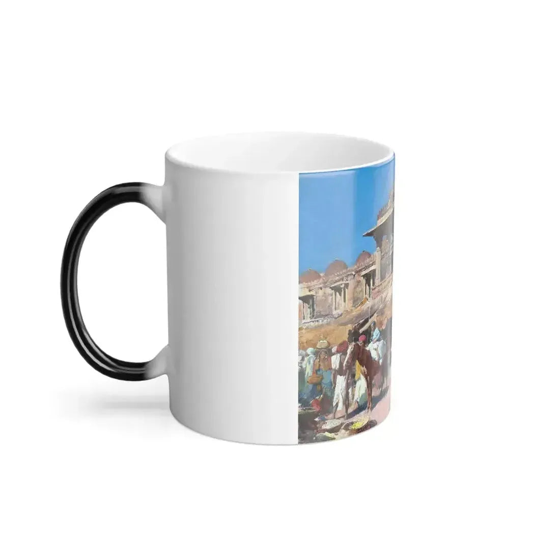 Edwin Lord Weeks (1849-1903) The Market in Ahmadabad, India - Oil on Canvas - Color Changing Mug 11oz - Go Mug Yourself