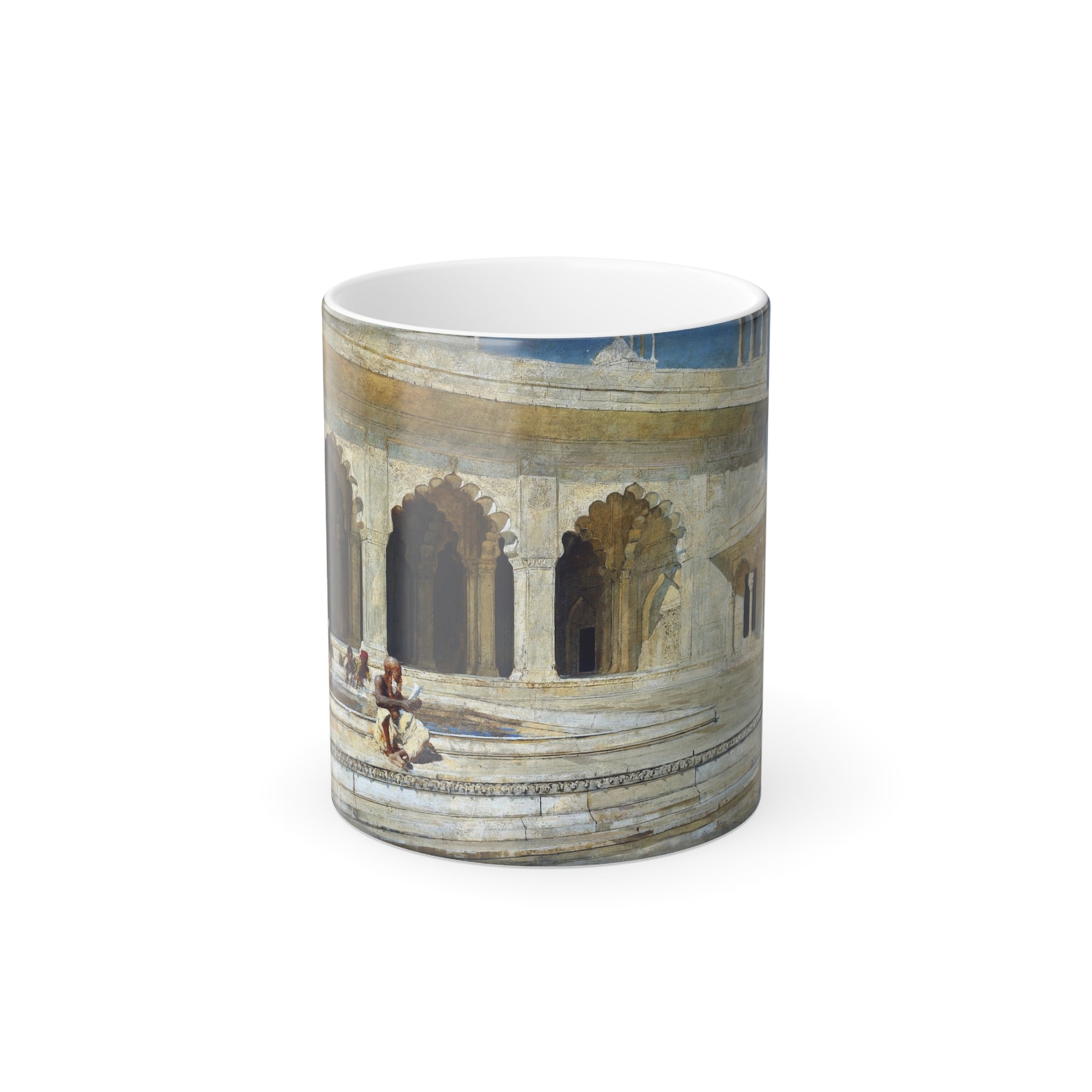 Edwin Lord Weeks (1849-1903) The Pearl Mosque, Agra - Oil on Canvas - Color Changing Mug 11oz-11oz-Go Mug Yourself