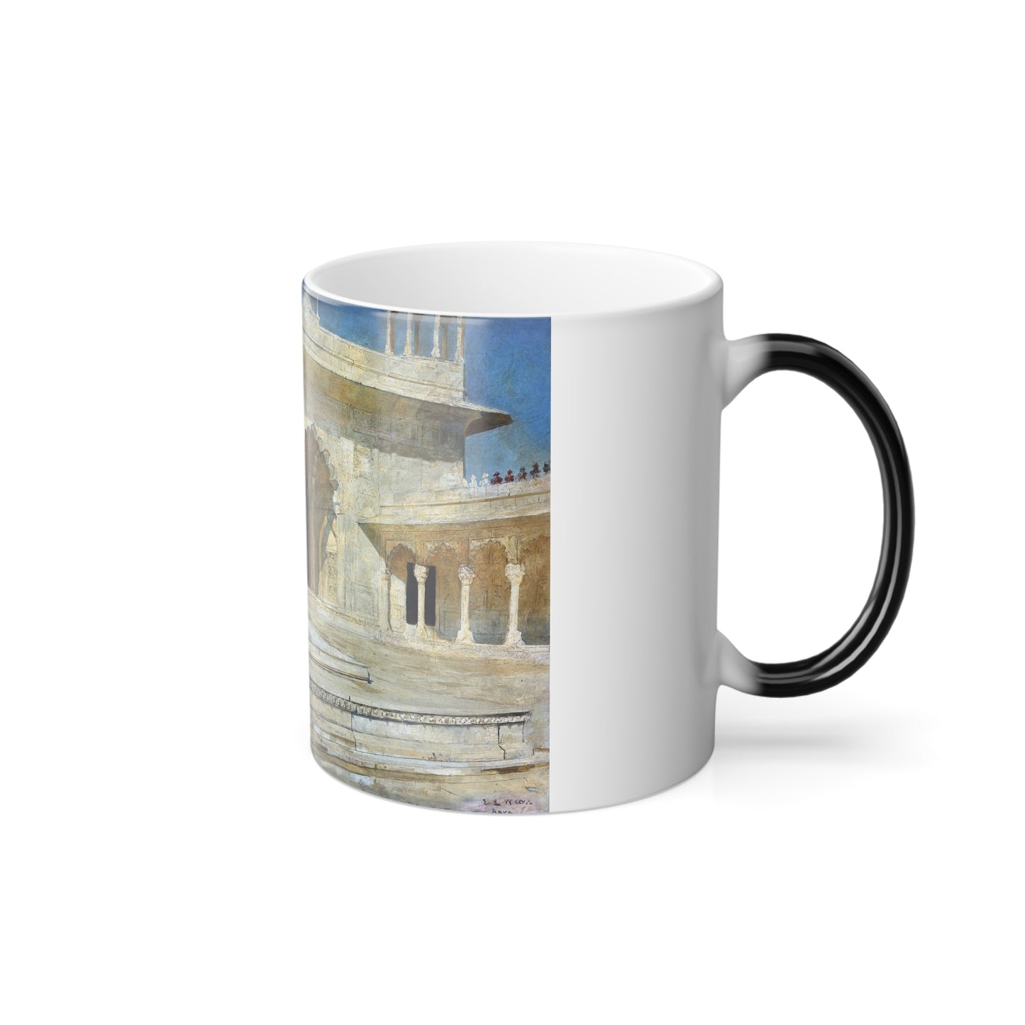 Edwin Lord Weeks (1849-1903) The Pearl Mosque, Agra - Oil on Canvas - Color Changing Mug 11oz-Go Mug Yourself