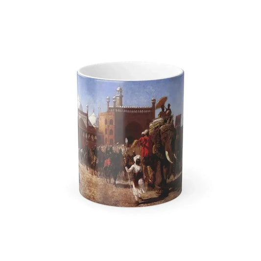 Edwin Lord Weeks (1849-1903) The Return Of The Imperial Court From The Great Nosque At Delhi, In The Rei-0 - Color Changing Mug 11oz 11oz - Go Mug Yourself