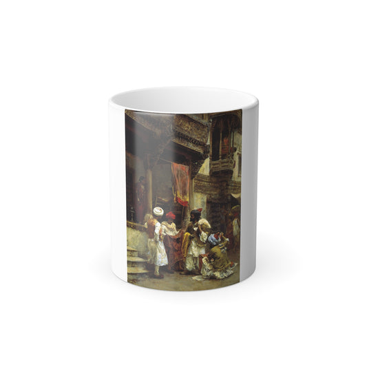 Edwin Lord Weeks (1849-1903) The Silk Merchants - oil on canvas - Color Changing Mug 11oz-11oz-Go Mug Yourself