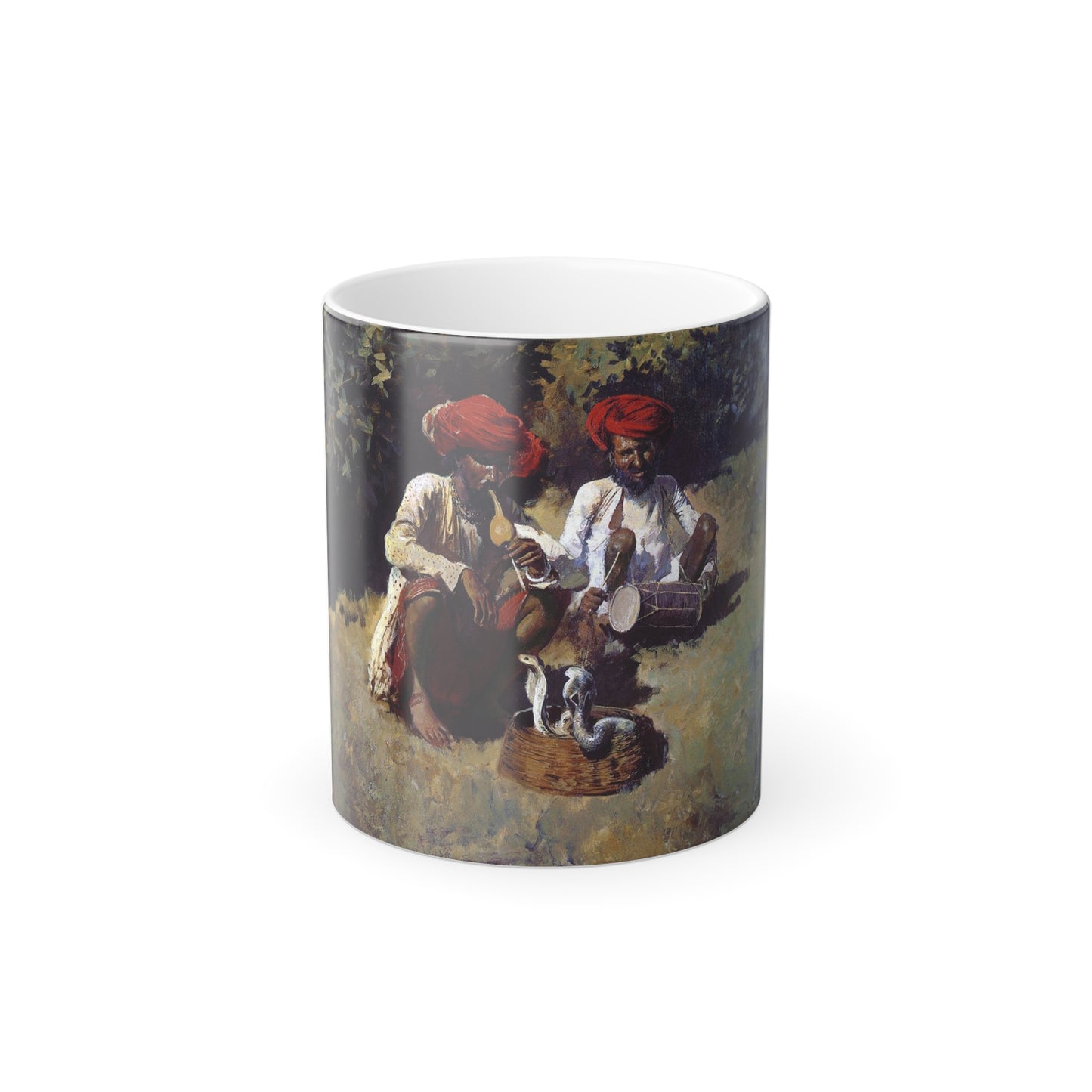 Edwin Lord Weeks (1849-1903) The Snake Charmers, Bombay - oil on canvas - Color Changing Mug 11oz-11oz-Go Mug Yourself