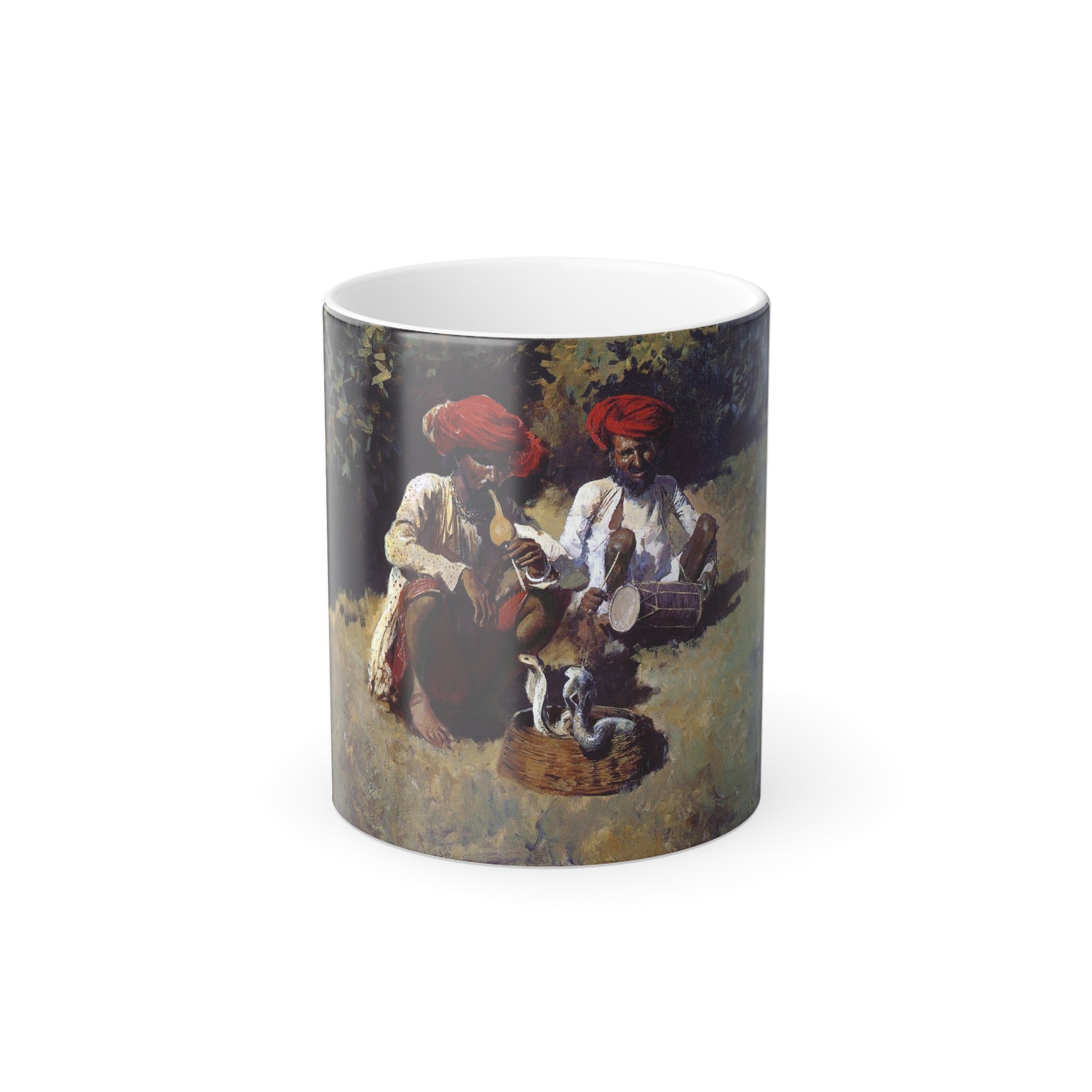 Edwin Lord Weeks (1849-1903) The Snake Charmers, Bombay - oil on canvas - Color Changing Mug 11oz-11oz-Go Mug Yourself