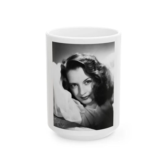 Barbara Stanwyck #189 (Vintage Female Icon) White Coffee Mug-15oz-Go Mug Yourself