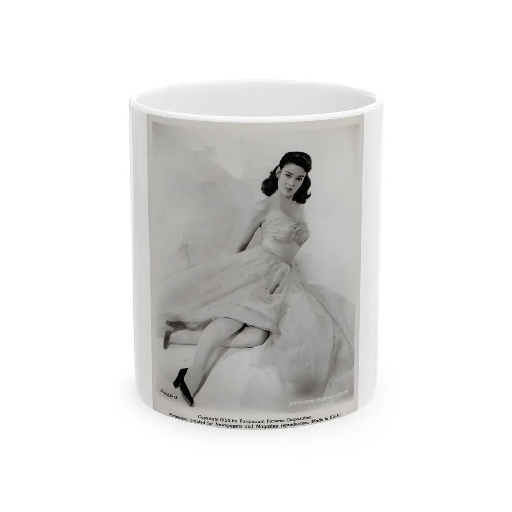 Kathryn Grant #104 (Vintage Female Icon) White Coffee Mug-11oz-Go Mug Yourself