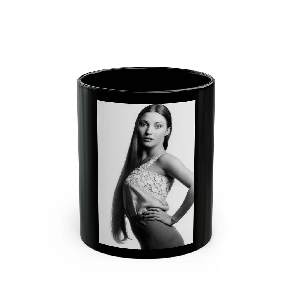 Jane Seymour #60 (Vintage Female Icon) Black Coffee Mug-11oz-Go Mug Yourself