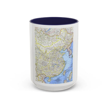 China (1964) (Map) Accent Coffee Mug-15oz-Navy-Go Mug Yourself